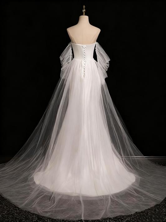Popular Wedding Dress Strapless Tulle Mermaid Wedding Dress D3294