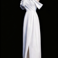 Newest Wedding Dress A Line Off Shoulder Pleated Slit Wedding Dress D3295