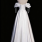 Elegantes Brautkleid mit schulterfreiem Rüschen-Brautkleid D3296