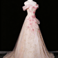 Stunning Prom Dress A Line Off Shoulder Floral Prom Dress Evening Gown Birthday Party Dress   D3306