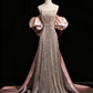 Shiny Prom Dress A Line Strapless Evening Gown Birthday Party Outfits   D3311