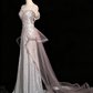 Shiny Prom Dress A Line Spaghetti Straps Tulle Birthday Party Outfits Evening Gown    D3312