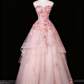 Shiny Prom Dress Sweetheart Tulle Floral Birthday Party Outfits Evening Ball Gown    D3313