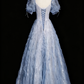 Gorgeous Prom Dress A Line V-neck Pleated Birthday Party Outfits Evening Dress     D3315