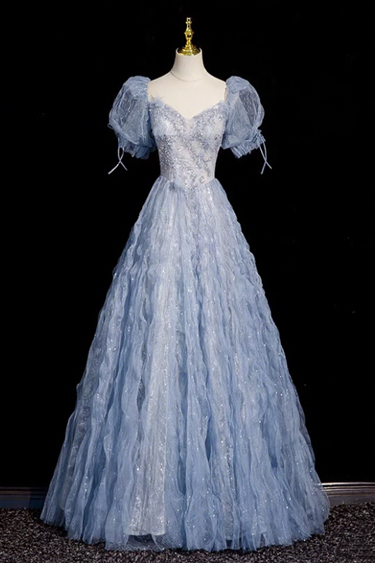 Superbe robe de bal trapèze à col en V et plissée, tenue de soirée pour anniversaire, D3315