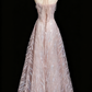 Shiny Prom Dress A Line Spaghetti Straps Evening Dress Birthday Party Outfits      D3316