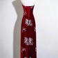 Charming Prom Dress A Line Wine Red Strapless Birthday Party Outfits Evening Gown   D3320