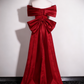 Elegant Prom Dress A Line Wine Red Off Shoulder Birthday Party Outfits Evening Gown   D3321