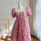 Robe de soirée courte et mignonne, coupe trapèze, col carré, tenue de cocktail, de fête d'anniversaire, D3324