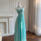 Robe de bal élégante à bretelles spaghetti et plissée, tenue de cocktail pour anniversaire, D3338