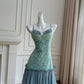 Robe de soirée courte plissée à bretelles spaghetti, tenue de soirée d'anniversaire, robe de cocktail D3339