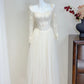 Robe de bal élégante, col carré, en tulle, robe de cocktail, robe de fête d'anniversaire, D3344