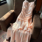 Charmante robe de bal à bretelles spaghetti, plissée et à volants, tenue de cocktail pour fête d'anniversaire D3350