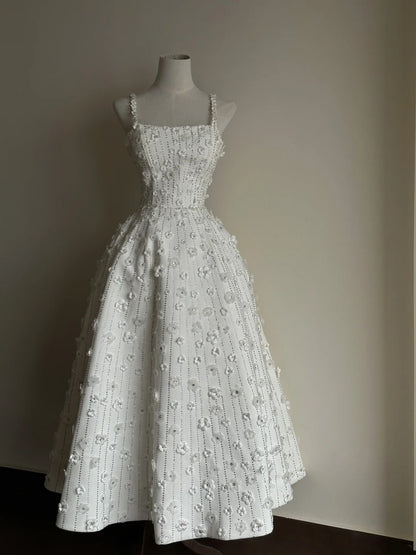 Stunning Prom Dress Spaghetti Straps Floral Evening Dress Quinceanera Dress  D3355