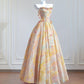 Colorful Prom Dress A Line Sweetheart Pleated Print Evening Dress Quinceanera Dress Ball Gown    D3362