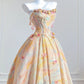 Colorful Prom Dress A Line Sweetheart Pleated Print Evening Dress Quinceanera Dress Ball Gown    D3362