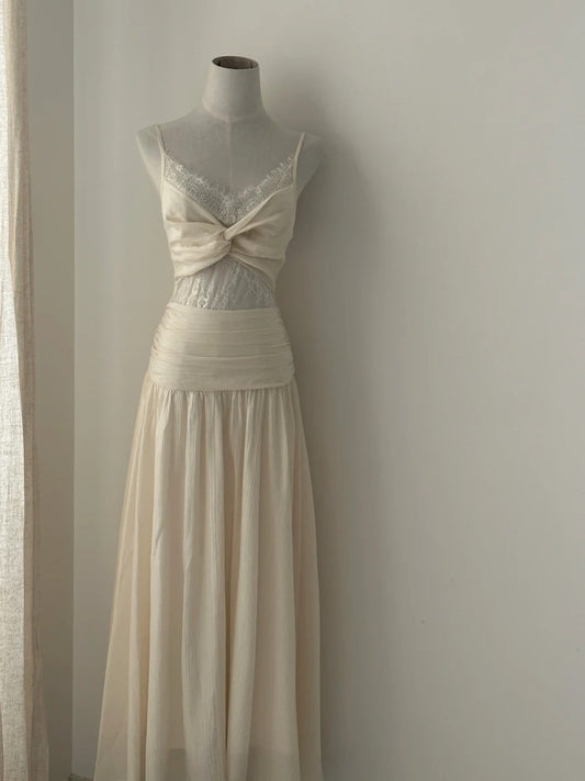 Robe de bal élégante, coupe trapèze, bretelles spaghetti, en dentelle plissée, robe de soirée, robe de fête d'anniversaire, D3364