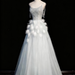 Superbe robe de bal à bretelles spaghetti et plumes plissées, robe de soirée, robe de fête d'anniversaire D3366