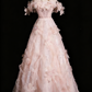 Robe de bal élégante en tulle à fleurs et épaules dénudées, robe de soirée Quinceanera D3369