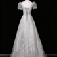 Robe de bal brillante, coupe trapèze, col en V, en tulle, robe de soirée, robe de Quinceanera, D3371
