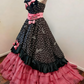 Robe de bal mignonne, sans bretelles, à volants, robe de bal, robe de Quinceanera, robe de fête d'anniversaire, D3376