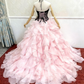 Robe de bal élégante à volants et dos nu, robe de soirée, robe de bal, robe de Quinceanera, D3377