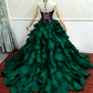 Superbe robe de bal dos nu à volants, robe de Quinceanera, robe de soirée, robe de bal D3385
