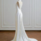 Robe de mariée minimaliste, coupe A, dos nu, D3386