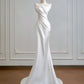 Jolie robe de mariée sirène plissée sans bretelles D3390