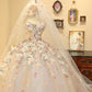 Superbe robe de bal à fleurs en cœur, robe de soirée, robe de Quinceanera D3394