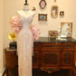 Robe de bal brillante à pompons et décolleté en cœur, robe de soirée, robe de gala, robe de fête d'anniversaire, D3397