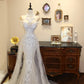 Superbe robe de mariée sirène en dentelle à décolleté en cœur D3401