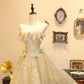 Robe de bal brillante, robe de soirée plissée sans bretelles, robe de gala D3410