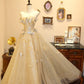 Robe de bal brillante, robe de soirée plissée sans bretelles, robe de gala D3410