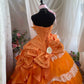 Charming Prom Dress Strapsless Pleated Tulle Ball Gown Evening Dress Quinceanera Dress     D3420