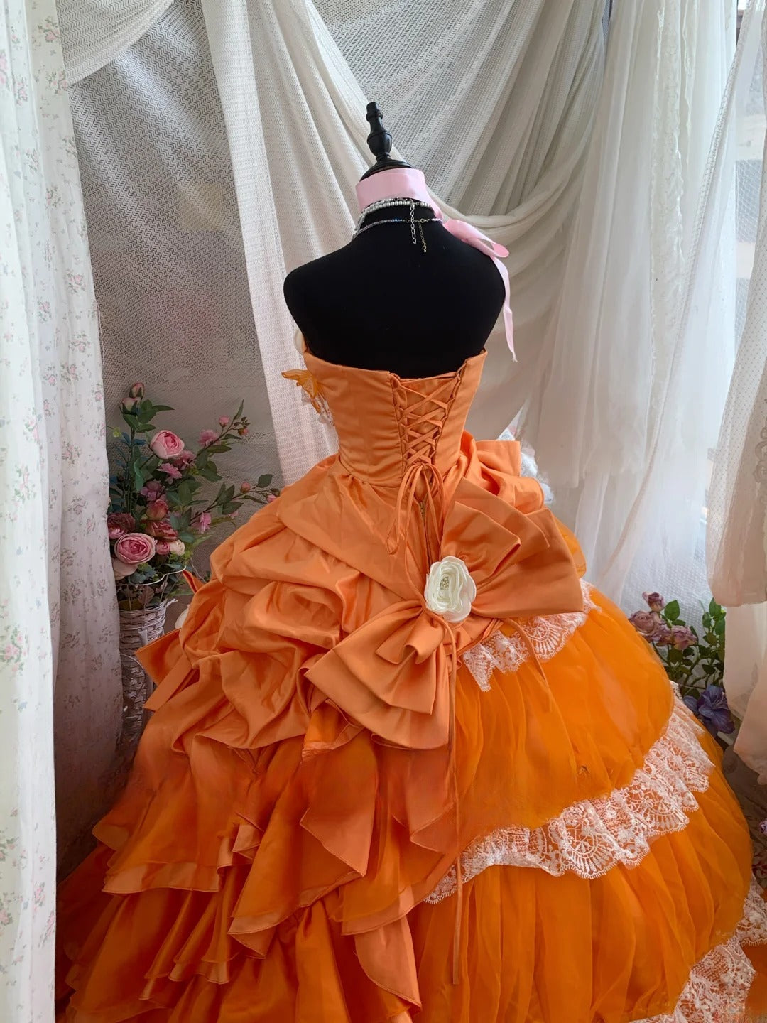 Charming Prom Dress Strapsless Pleated Tulle Ball Gown Evening Dress Quinceanera Dress     D3420