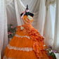 Charming Prom Dress Strapsless Pleated Tulle Ball Gown Evening Dress Quinceanera Dress     D3420