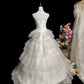 Robe de mariée beauté A-Line, décolleté en cœur, plissée, D3302