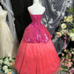 Robe de bal trapèze plissée en forme de cœur, tenue de soirée, de gala, d'anniversaire, D3416