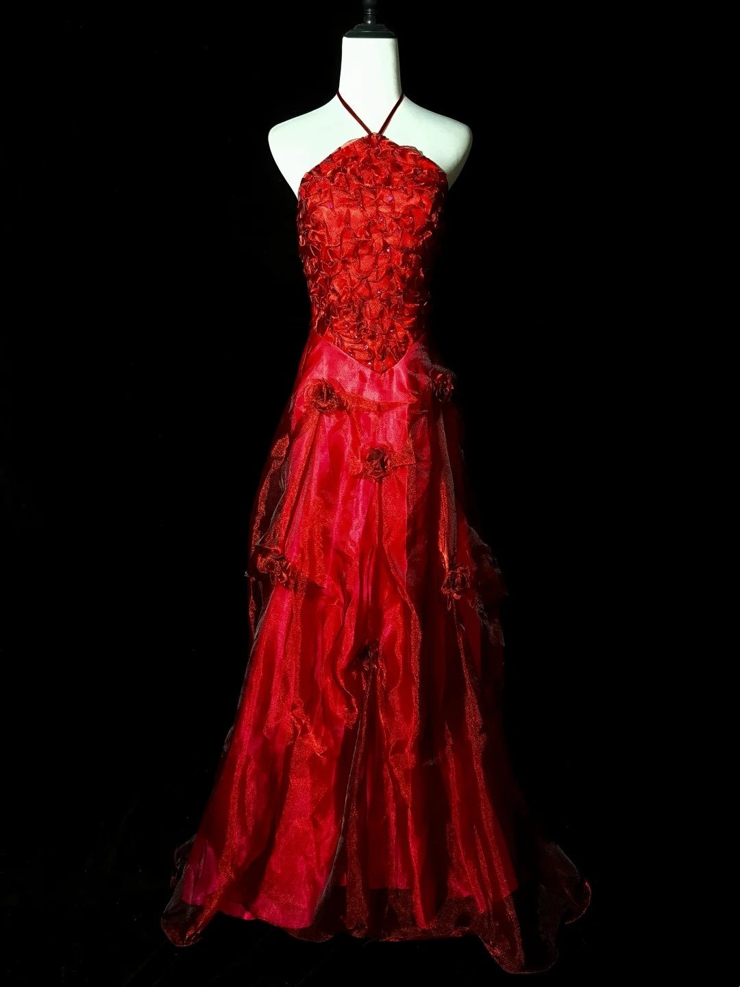 Glänzendes Ballkleid mit herzförmigem Pailletten-Meerjungfrauen-Abendkleid, Galakleid, Geburtstagspartykleid, D3415