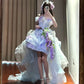 Beauty Homecoming Dress Off Shoulder Hi-lo Hem Tulle Birthday Party Dress    D3444