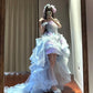 Beauty Homecoming Dress Off Shoulder Hi-lo Hem Tulle Birthday Party Dress    D3444