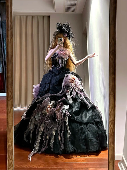 Robe de bal trapèze plissée en forme de cœur, tenue de soirée, de gala, d'anniversaire, D3416