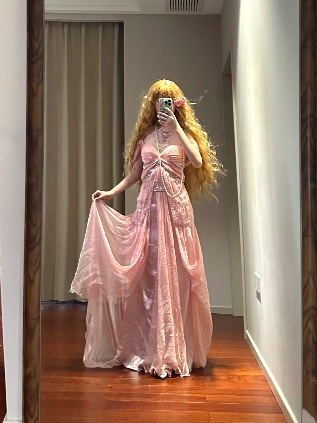 Charming Prom Dress Off Shoulder Pleated Long Evening Gown Birthday Party Dress  D3448