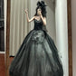 Stunning Prom Dress Black Sweetheart Tulle Pleated Ball Gown Quinceanera Dress    D3454