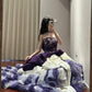 Gorgeous Prom Dress Dark Purple Strapless Ruffle Ball Gown Quinceanera Dress Evening Dress    D3455