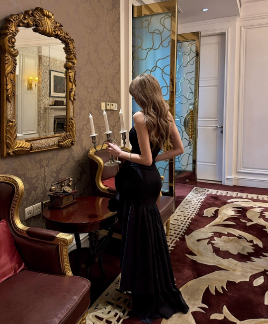 Sexy Prom Dress Strapless Pleated Slit Mermaid Evening Gown Cocktail Dress D3459