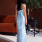 Stunning Prom Dress Light Blue Spaghetti Straps Evening Gown Cocktail Dress D3460