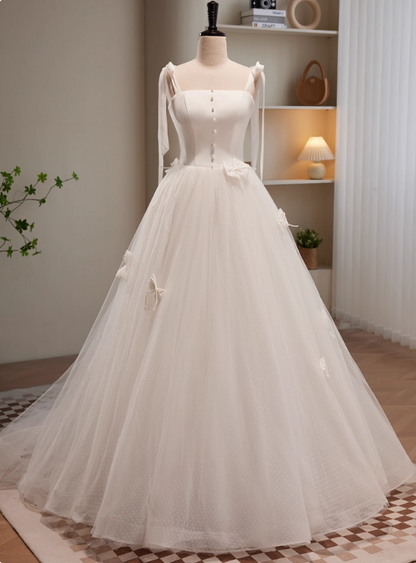 Robe de mariée beauté A-Line, décolleté en cœur, plissée, D3302