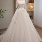 Robe de mariée beauté A-Line, décolleté en cœur, plissée, D3302